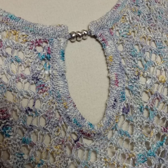 St John Sport Multi Color Delicate Knit Keyhole Sweater - Picture 7 of 10